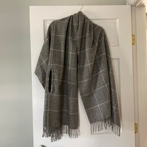 Madewell grey wool shawl